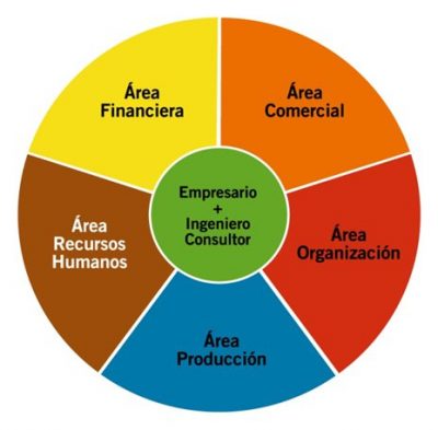 Organigrama empresarial circular