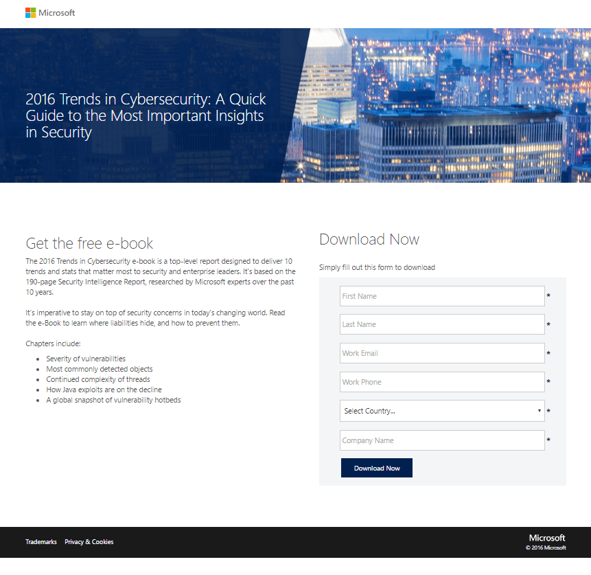 ejemplos de una landing page