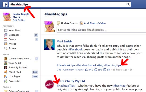 hashtags