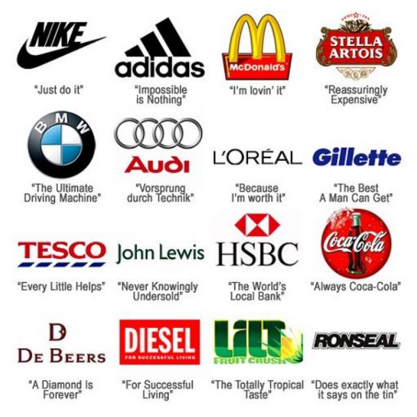 slogan en anuncios publicitario