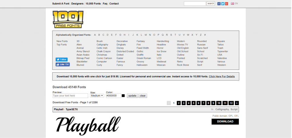 descargando fuentes gratis