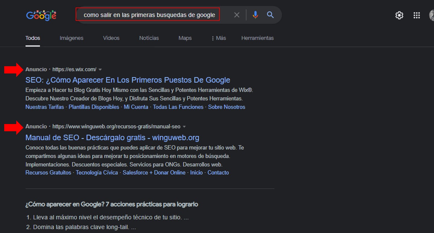 Cómo salir en los primeros resultados de búsqueda de Google