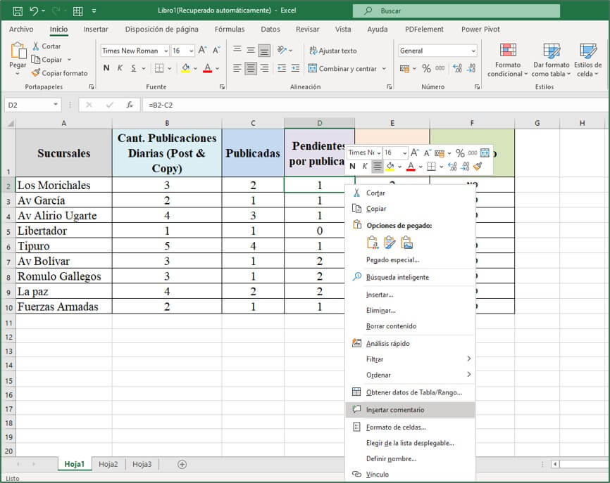 Funciones básicas de Excel 