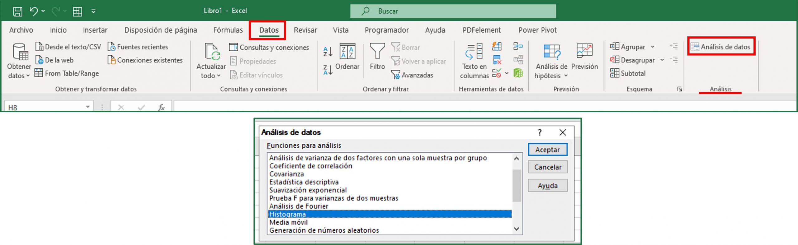 histograma en Excel