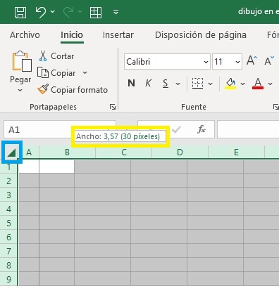 hacer dibujos en excel