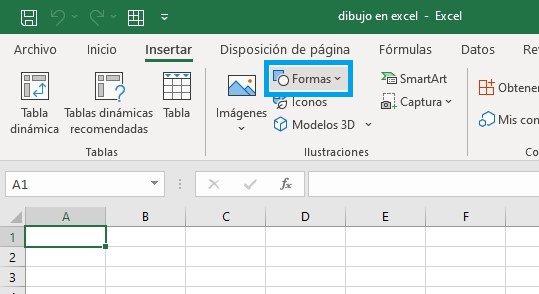 hacer dibujos en excel