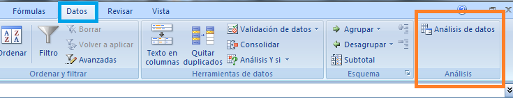 regresión lineal en excel