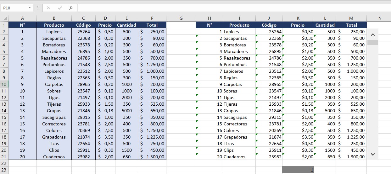 barras de desplazamiento