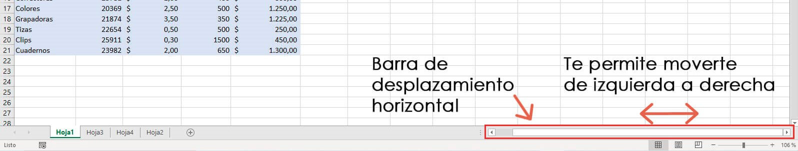 barras de desplazamiento