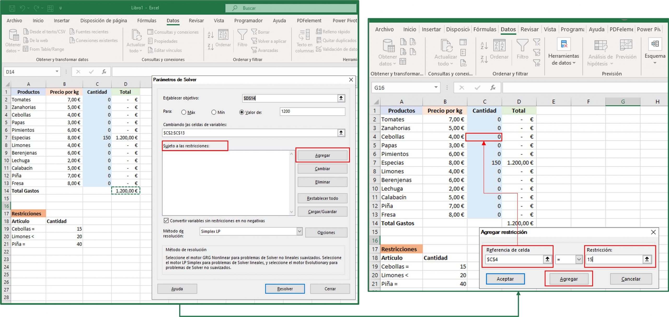 Solver en Excel