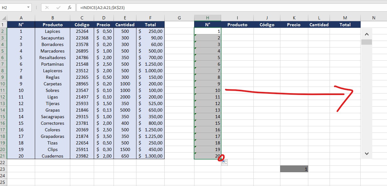 barras de desplazamiento