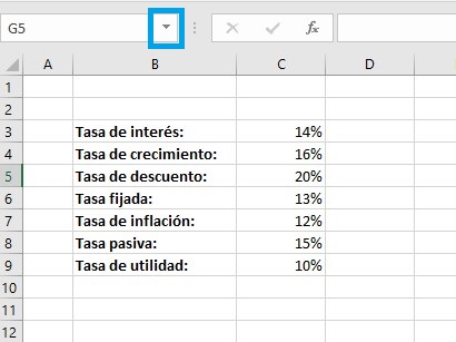 cuadro de nombres de excel