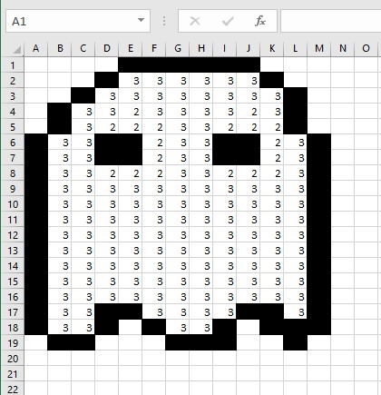 hacer dibujos en excel