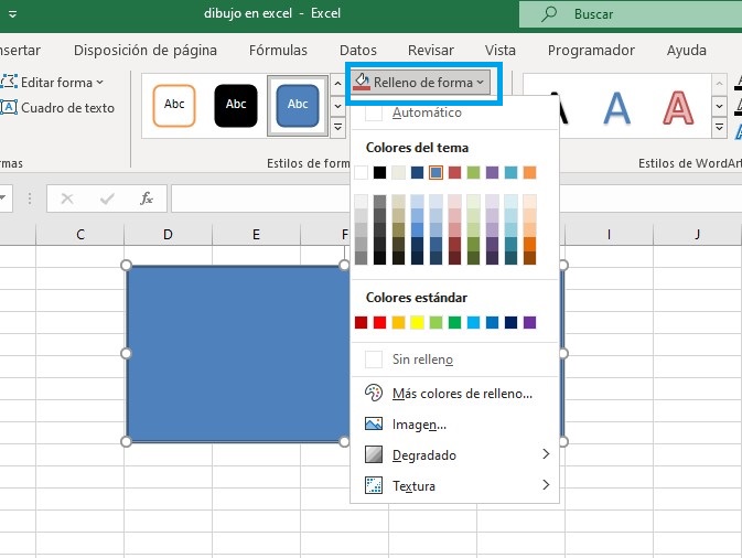 Hacer dibujos en excel