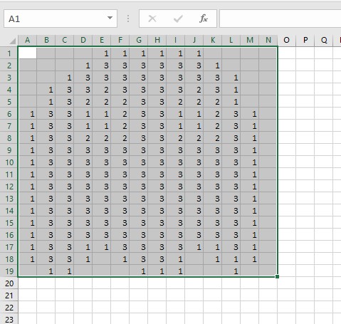 hacer dibujos en excel