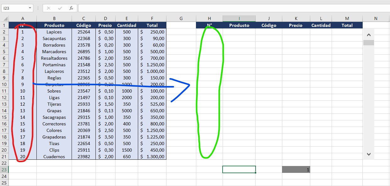 barras de desplazamiento