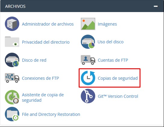 cómo respaldar y restaurar un sitio web