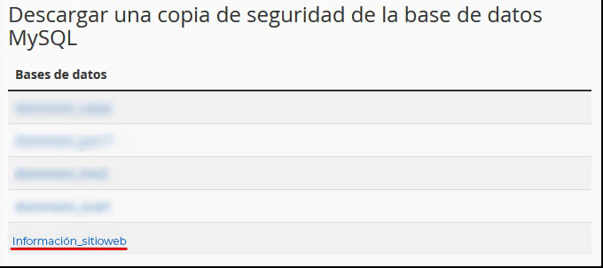 cómo respaldar y restaurar un sitio web