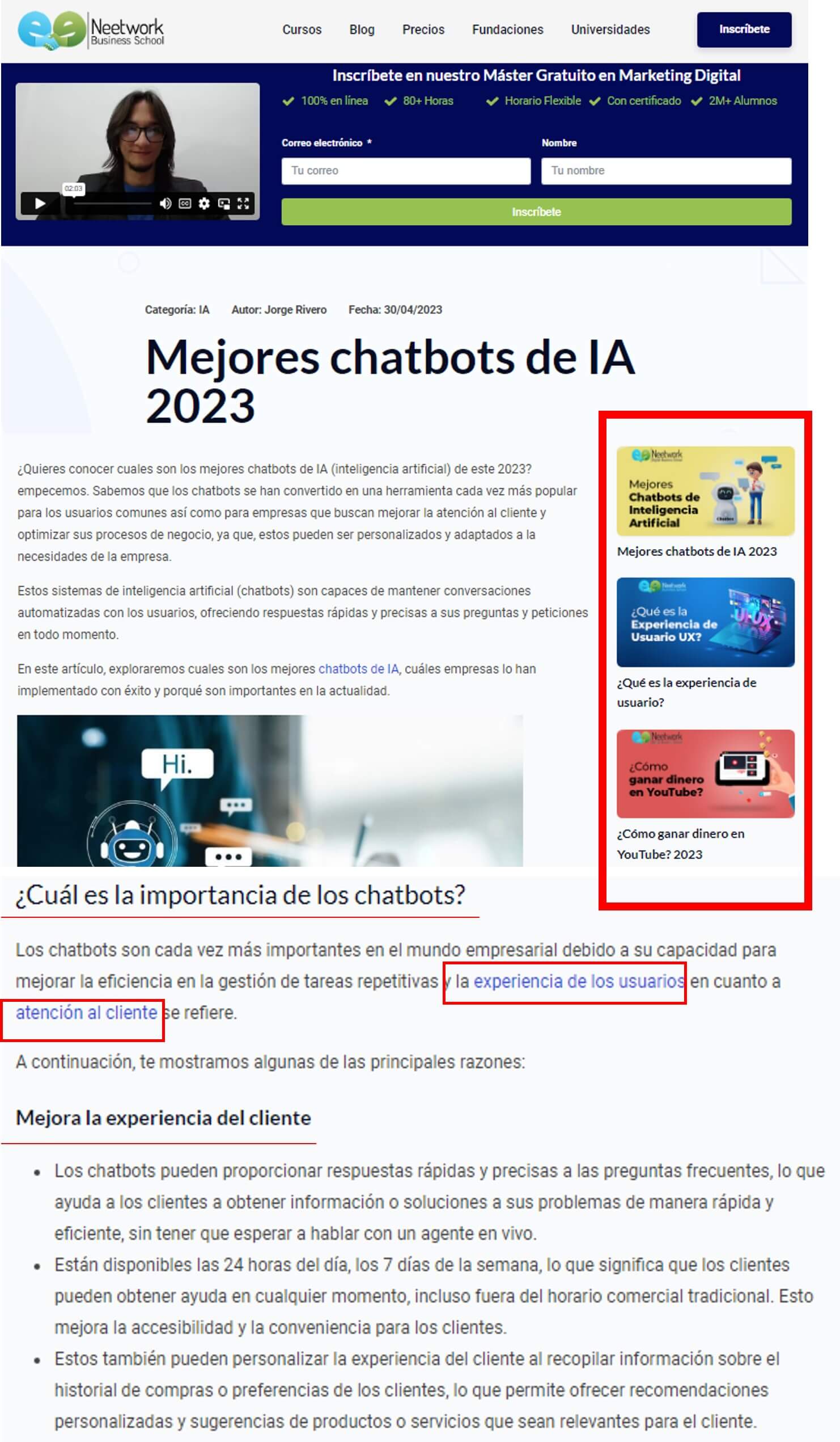 Características de un blog en 2023